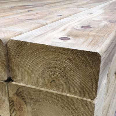 New Sleepers 100 x 200 x 2400mm PAR Eased Edge Green Tannalised (95x195mm finish)